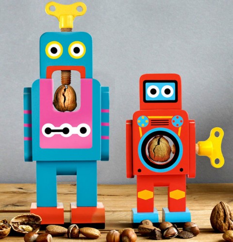 Wooden-robot-nutcrackers